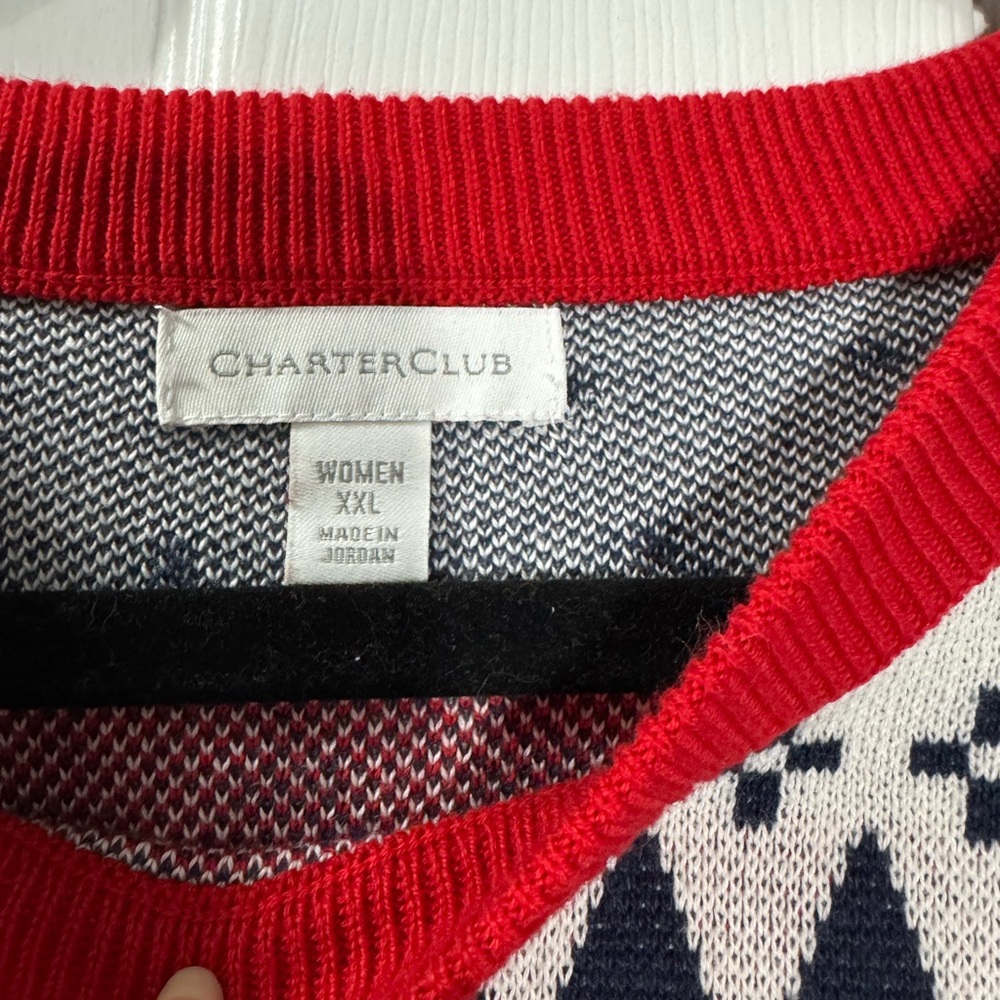 Charter Club Fair Isle Snowflake Christmas Sweater XXL - Picture 2 of 4